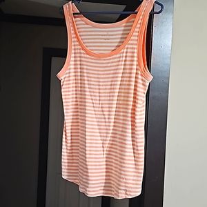 Size large peach striped Caslon tank top